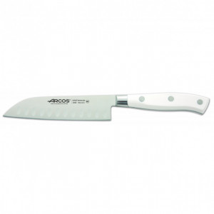 Couteau Santoku alvéolé 14 cm Arcos RIVIERA blanc Couteau Santoku alvéolé 14 cm Arcos RIVIERA blanc