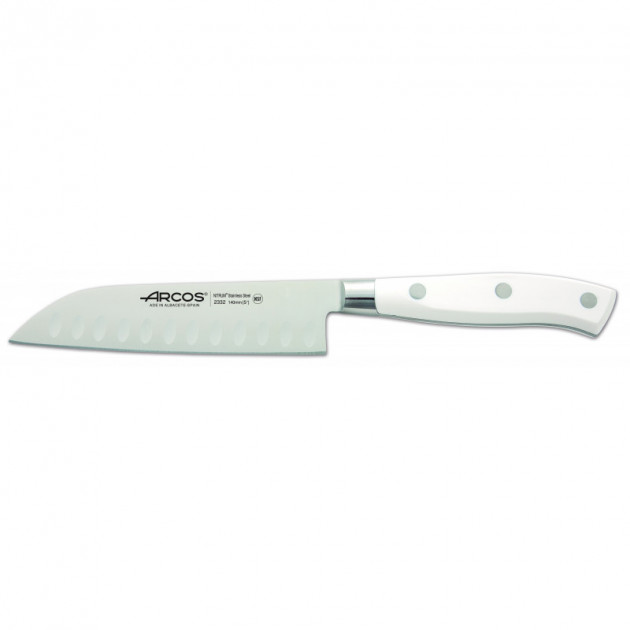 Couteau Santoku alveole 14 cm Arcos RIVIERA blanc