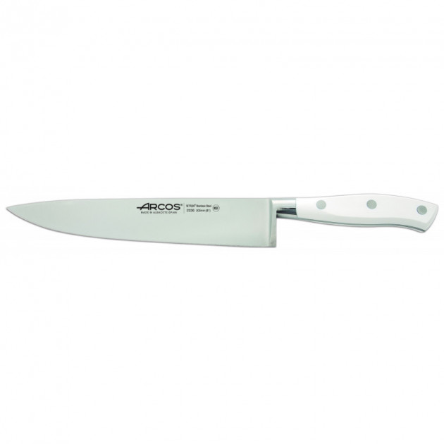 Couteau de Cuisine Acier Inoxydable 20 cm Arcos RIVIERA blanc