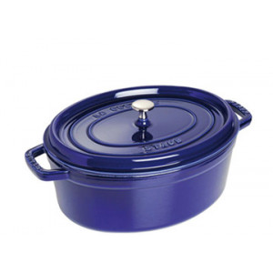 STAUB Cocotte Fonte Ovale 31 cm Bleu Intense Majolique 5,5 L STAUB Cocotte Fonte Ovale 31 cm Bleu Intense Majolique 5,5 L