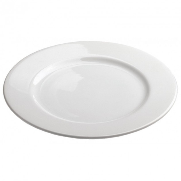 Assiette plate en porcelaine - Grand modèle - Blanche et noire