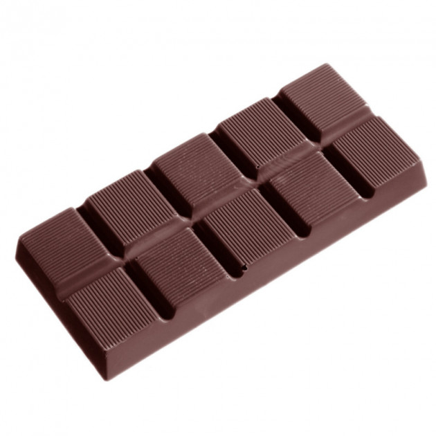 Moule Chocolat Tablette 10 Carres Stries (x5) Chocolate World