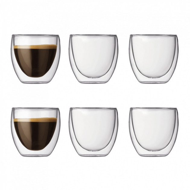 Tasse Double Paroi 8cl PAVINA Bodum (x6)--achat acheter  vente