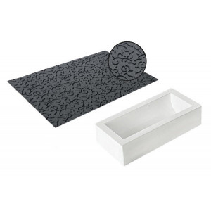 Kit Moule à bûche et Tapis Décor Arabesque SilikoMart Professional Kit Moule à bûche et Tapis Décor Arabesque SilikoMart Professional