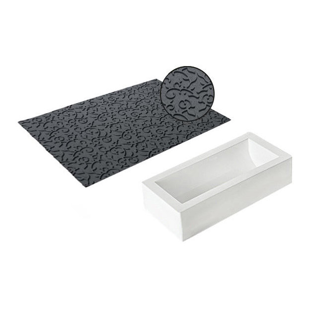 Kit Moule a bÃ»che et Tapis Decor Arabesque SilikoMart Professional