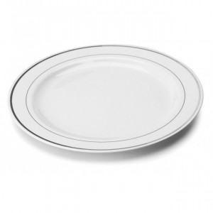 ASSIETTE JETABLE CARRE ARGENT 30 cm