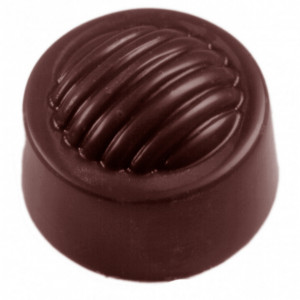 Moule Chocolat Rond Strié (x32) Chocolate World Moule Chocolat Rond Strié (x32) Chocolate World