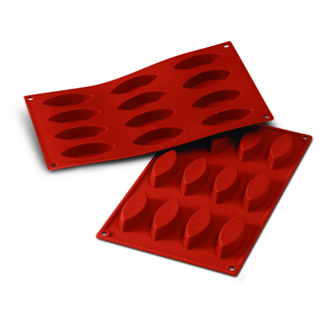 Moule Silicone 12 Barquettes 7.2 x 3 cm Silikomart