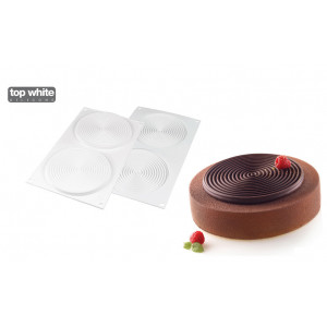 Moule silicone pro Eclipse rond 3D bombé pour gâteau pâtisserie