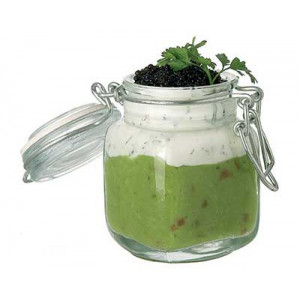 Verrine Old School Carrée 7 cl x6 avec Couvercle Verrine Old School Carrée 7 cl x6 avec Couvercle