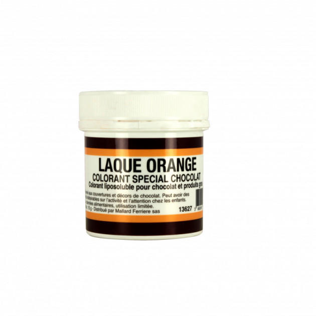 Colorant alimentaire Orange E110 Poudre Liposoluble 15g