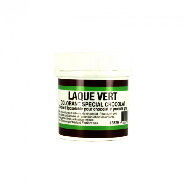 Colorant alimentaire Vert E102/E142 Poudre Liposoluble 15g