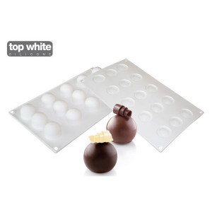 Moule Silicone 15 Mini Truffes Ø 3,2 cm Silikomart Professional Moule Silicone 15 Mini Truffes Ø 3,2 cm Silikomart Professional