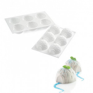 Moule Silicone 6 Igloos Silikomart Professional Moule Silicone 6 Igloos Silikomart Professional