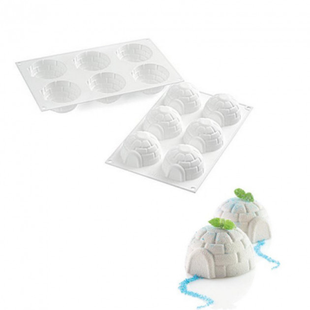 Moule Silicone 6 Igloos Silikomart Professional