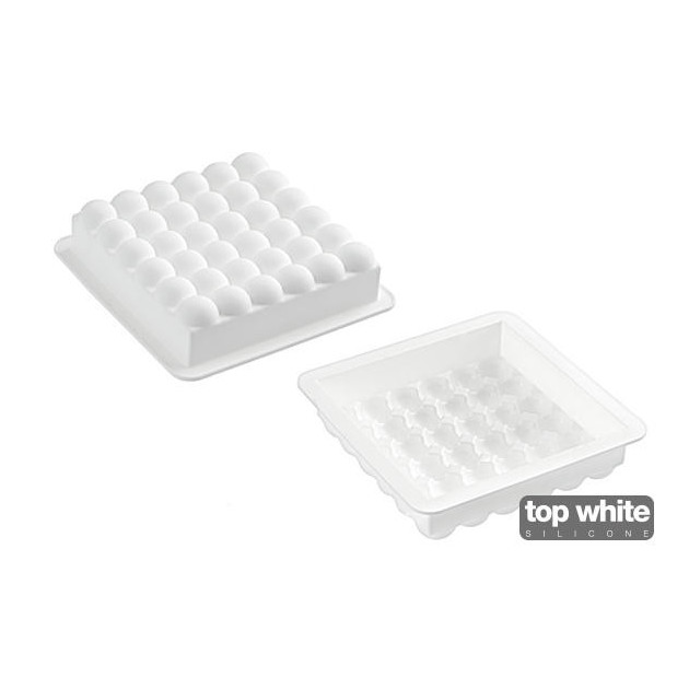 Moule Silicone Carre Bubble 18 x18 cm