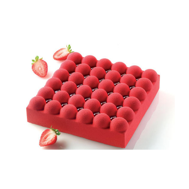 Dessert realise avec le Moule Silicone Bubble Silikomart Professionnal