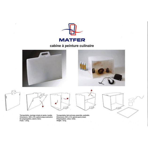 Mode d'emploi de la cabine de peinture culinaire Matfer