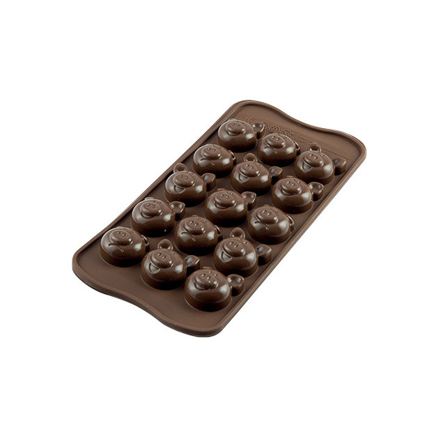 Moule a Chocolat 15 Cochons Easy Choc - Silicone Special Chocolat