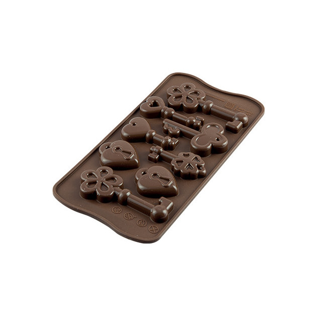 Moule a Chocolat Cles et Cadenas Easy Choc - Silicone Special Chocolat