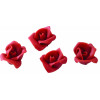 Fleurs en pâte d\'amande roses rouges (x35) Mallard Ferrière