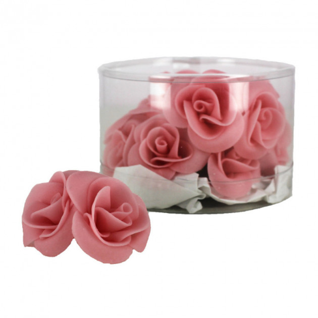 Fleur en sucre Roses couleur rose Ã˜ 3.5 cm (x15) Mallard Ferriere