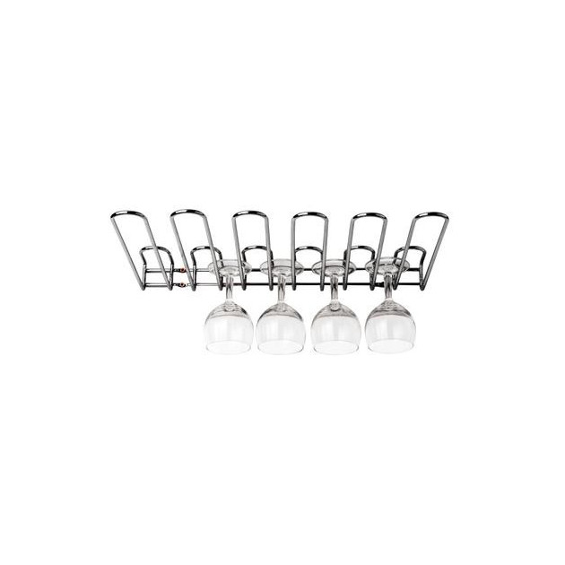 Porte Verre Chrome Rack 20 verres 45 cm