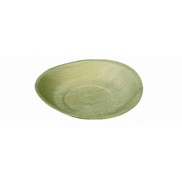 FIN DE SERIE Assiette biodegradable creuse en palmier Ã˜20 cm (x25) Crokus