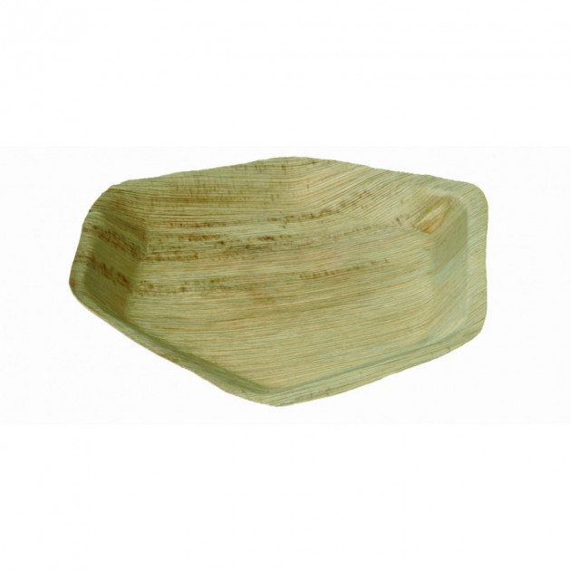 FIN ED SERIE Assiette biodegradable hexagonale en palmier 24 x 25 cm (x25) Crokus