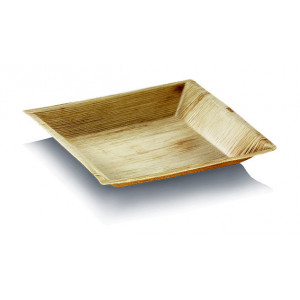 FIN DE SERIE Assiette biodégradable carrée en palmier 18 x 18 cm (x25) Crokus FIN DE SERIE Assiette biodégradable carrée en palmier 18 x 18 cm (x25) Crokus