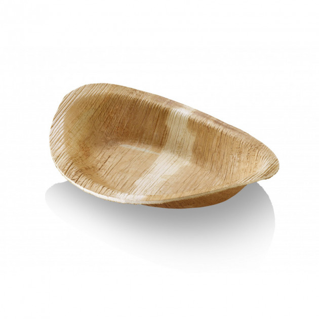 FIN DE SERIE Assiette biodegradable ovale en palmier 19 x 13 cm (x25) Crokus