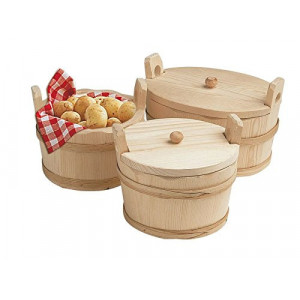 FIN DE SERIE Seille en Bois Ronde avec Couvercle Ø20cm FIN DE SERIE Seille en Bois Ronde avec Couvercle Ø20cm