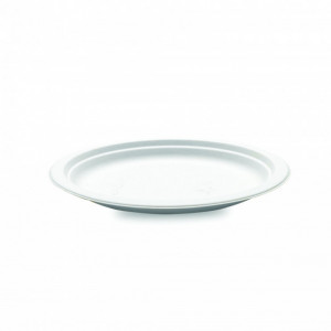 Assiette biodégradable ronde en Canne à sucre Ø26 cm (x50) Crokus