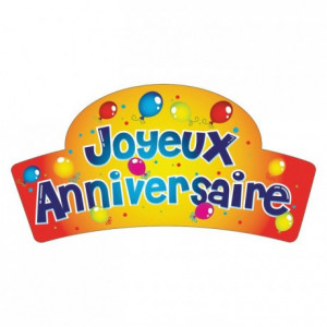 Banderoles Azyme Joyeux Anniversaire ballons (x24) Matfer Banderoles Azyme Joyeux Anniversaire ballons (x24) Matfer
