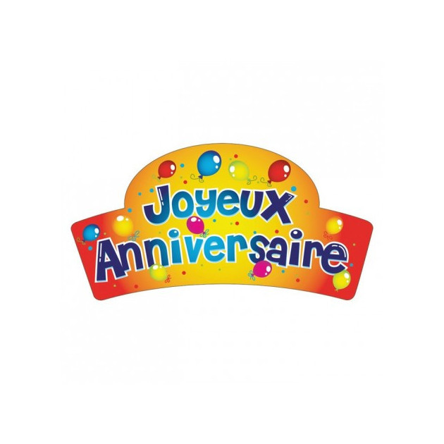 1 Banderole Joyeux Anniversaire Sirène (9,4 cm) - Azyme pour l