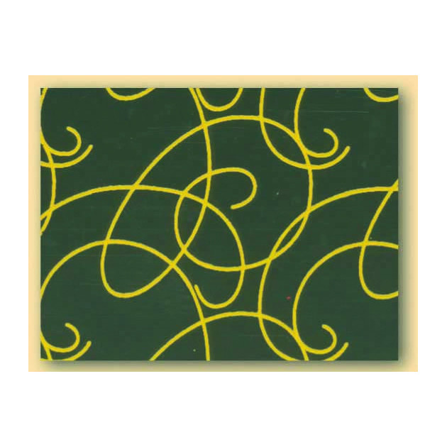 Feuilles de transfert chocolat arabesques jaunes 34 x 26.5 cm (x10)