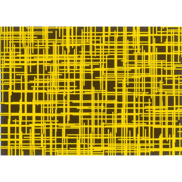 Feuilles de transfert chocolat lignes jaunes 34 x 26.5 cm (x10)
