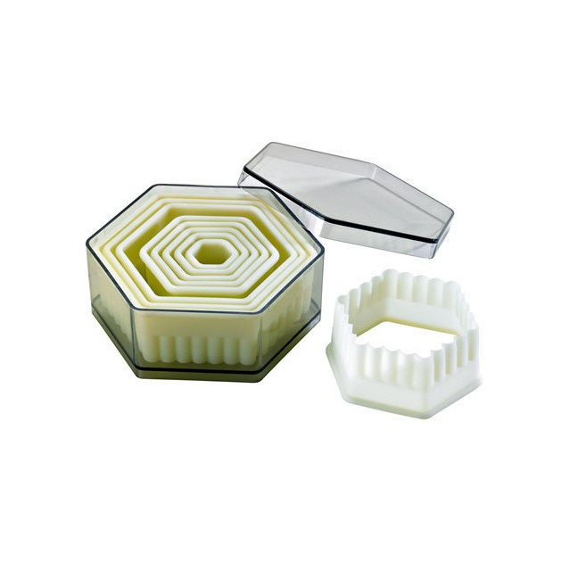 Emporte Piece Hexagonaux canneles Polyglass (x9)