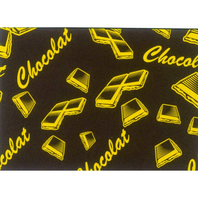 Feuilles de transfert chocolat motif chocolat 34 x 26.5 cm (x10)