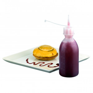 METRO Professional Flacon verseur souple, PE/PP, Ø 7 cm, 20 cm, 490 ml,  bouchon idéal pour ketchup, sauces ou huile d'olive, transparent, 6 pièces