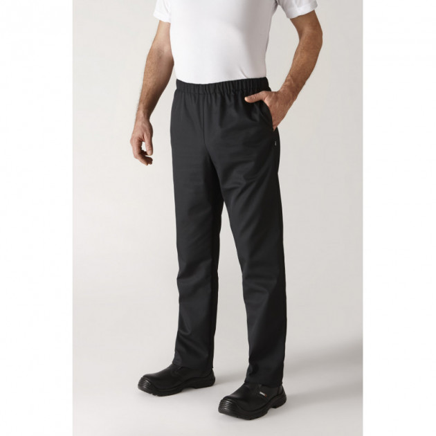 Pantalon de Cuisine Mixte Noir UMINI T.0 Robur