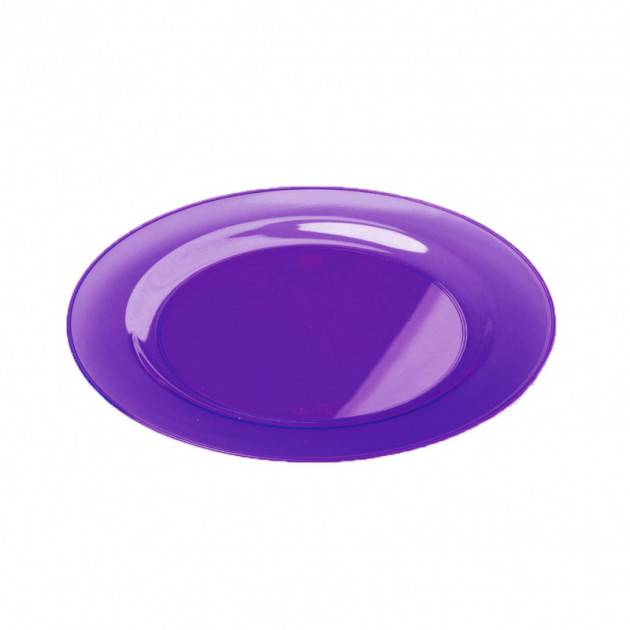 FIN DE SERIE Assiette Plastique Violette Ã˜26cm (X6) Crokus