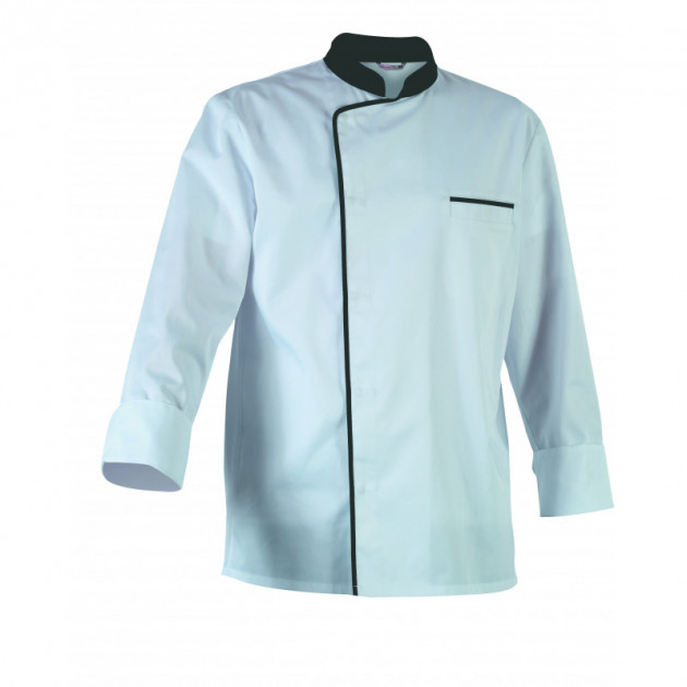 Veste de Cuisine Mixte Blanche/Parement Gris ENERGY T.0 Robur