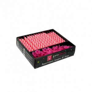 Bougies Roses avec Supports (x70) Gatodéco