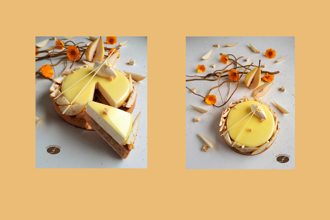 Tarte Poire et Eclats de Nougat