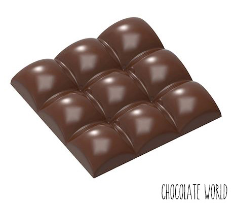 Moule Chocolat Tablette 9 Carrés Bombés