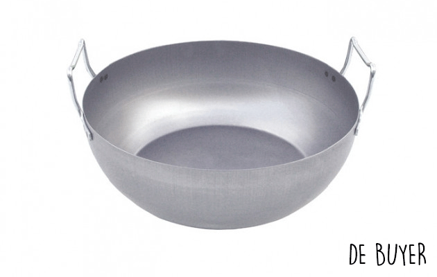 Bassine à Friture bombée en tôle 32 cm De Buyer