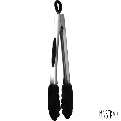 Pince de Cuisine en Inox 26 cm Noir Mastrad