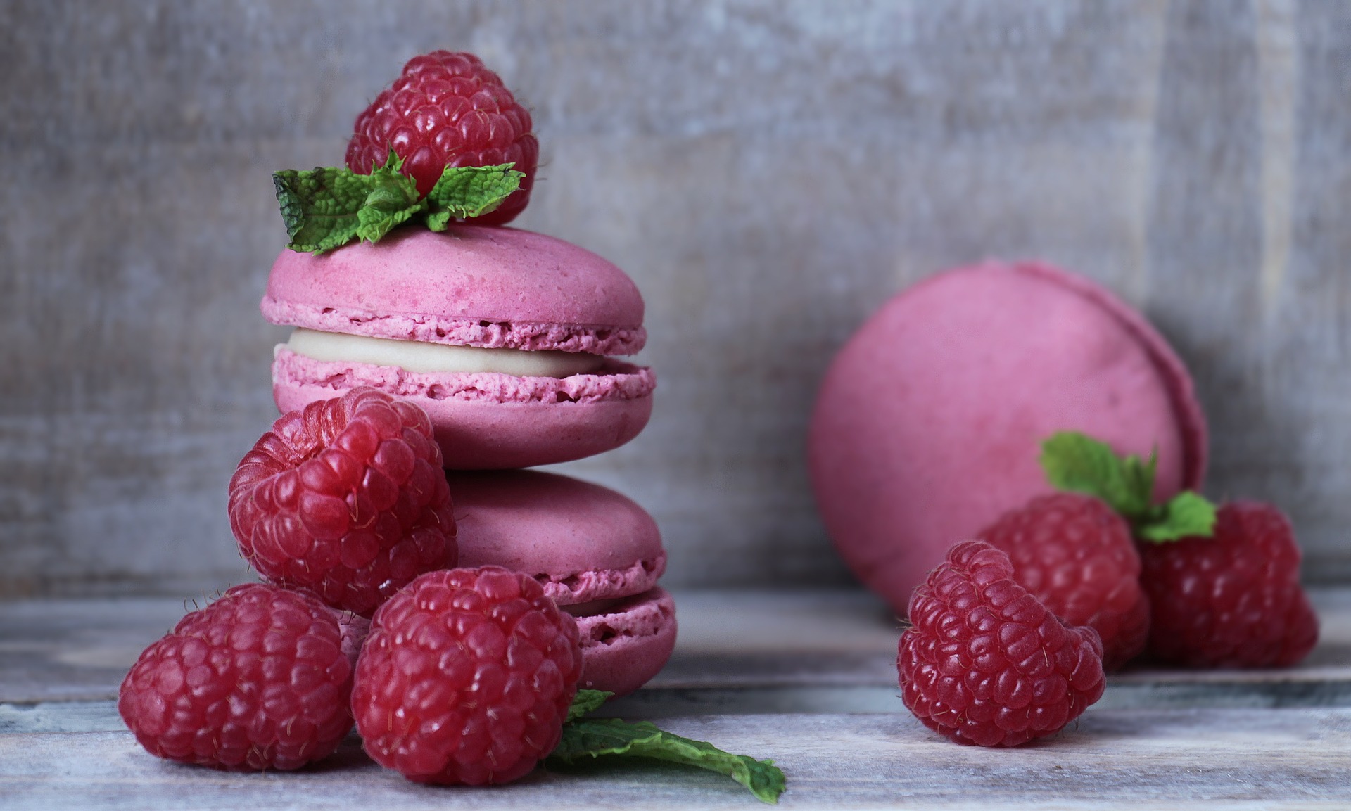 Macarons framboise