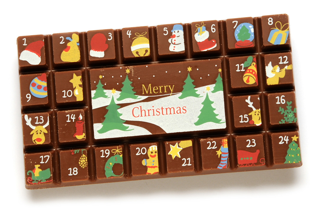 Calendrier de l'avent vide pour chocolat